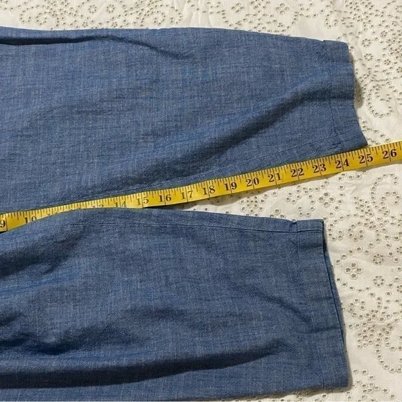J. By J. Crew cotton chambray drawstring pants size 18W - Picture 9 of 11
